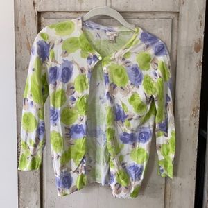 J crew cardigan floral